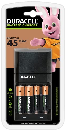 Duracell 15 Minuten Ladegerät mit 2 AA und 2 AAA von Duracell