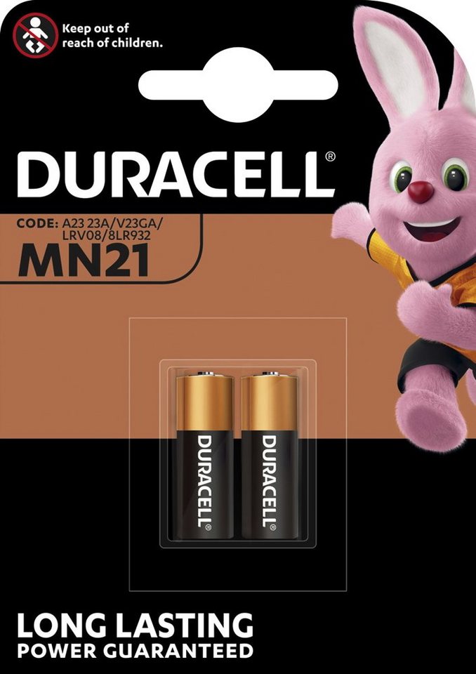 Duracell 2 Duracell Security LR23 / MN21 Alkaline Batterien im 2er Blister Knopfzelle von Duracell