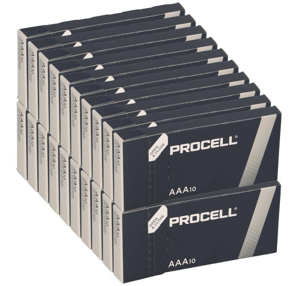 Duracell 200x Procell AAA MN2400 Micro Batterie Batterie von Duracell