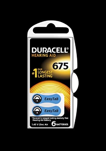Duracell 4 Stück HighEnergy Hörgeräte-Batterie 6 Activair EasyTab Da 675 von Duracell
