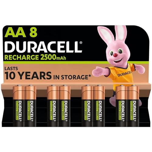 Duracell Akku AA, wiederaufladbare Batterien AA, 8 Stück, Unsere Nr. 1 - längste Haltbarkeit pro Aufladung, vorgeladen [Amazon exclusive] von Duracell