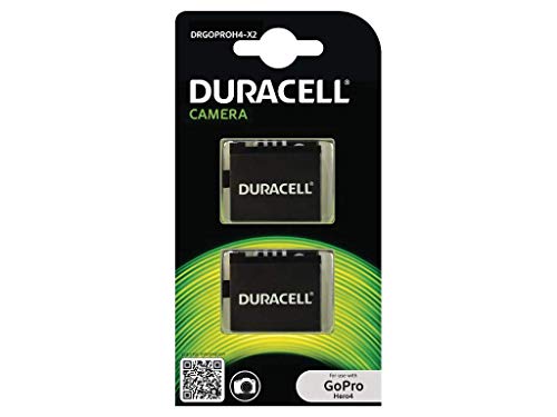 Duracell Akku für GoPro Hero 4 AHDBT-401, Farbe: Schwarz, DRGOPROH4-X2, 2 Stück Duracell Akku für GoPro Hero 4 AHDBT-401, Farbe: Schwarz, DRGOPROH4-X2, 2 Stück von Duracell