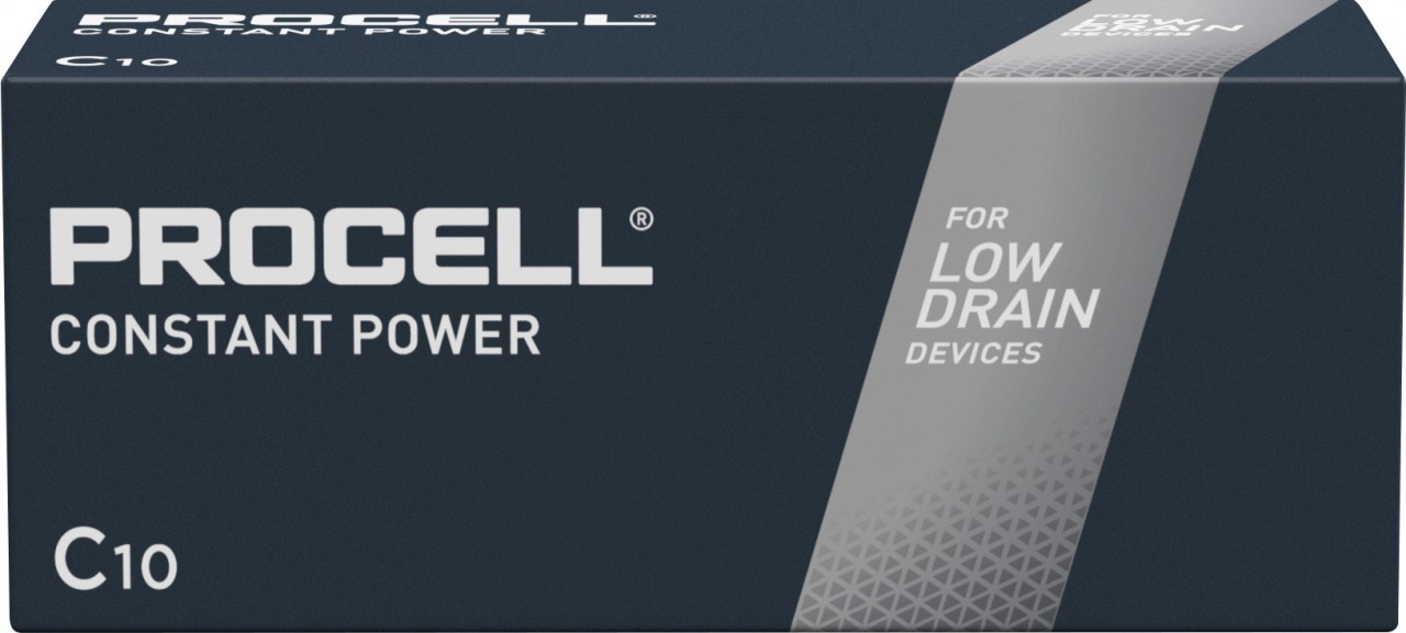 Duracell Batterie Alkaline, Baby, C, LR14, 1.5V Procell Constant, Retail Box (10-Pack) von Duracell