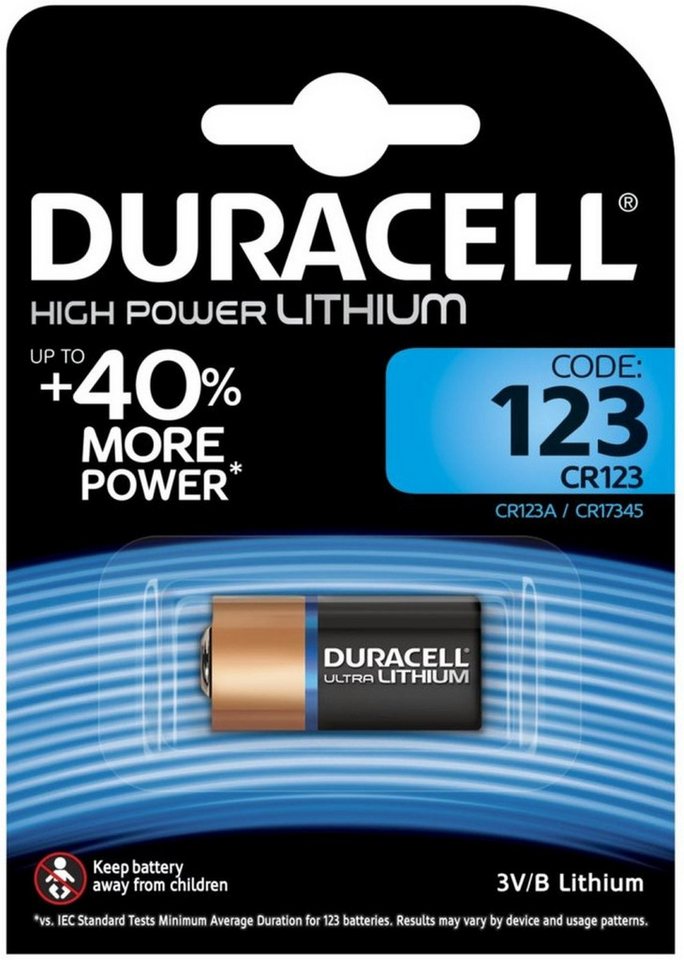 Duracell Batterie Ultra Photo CR123A. Batterie von Duracell