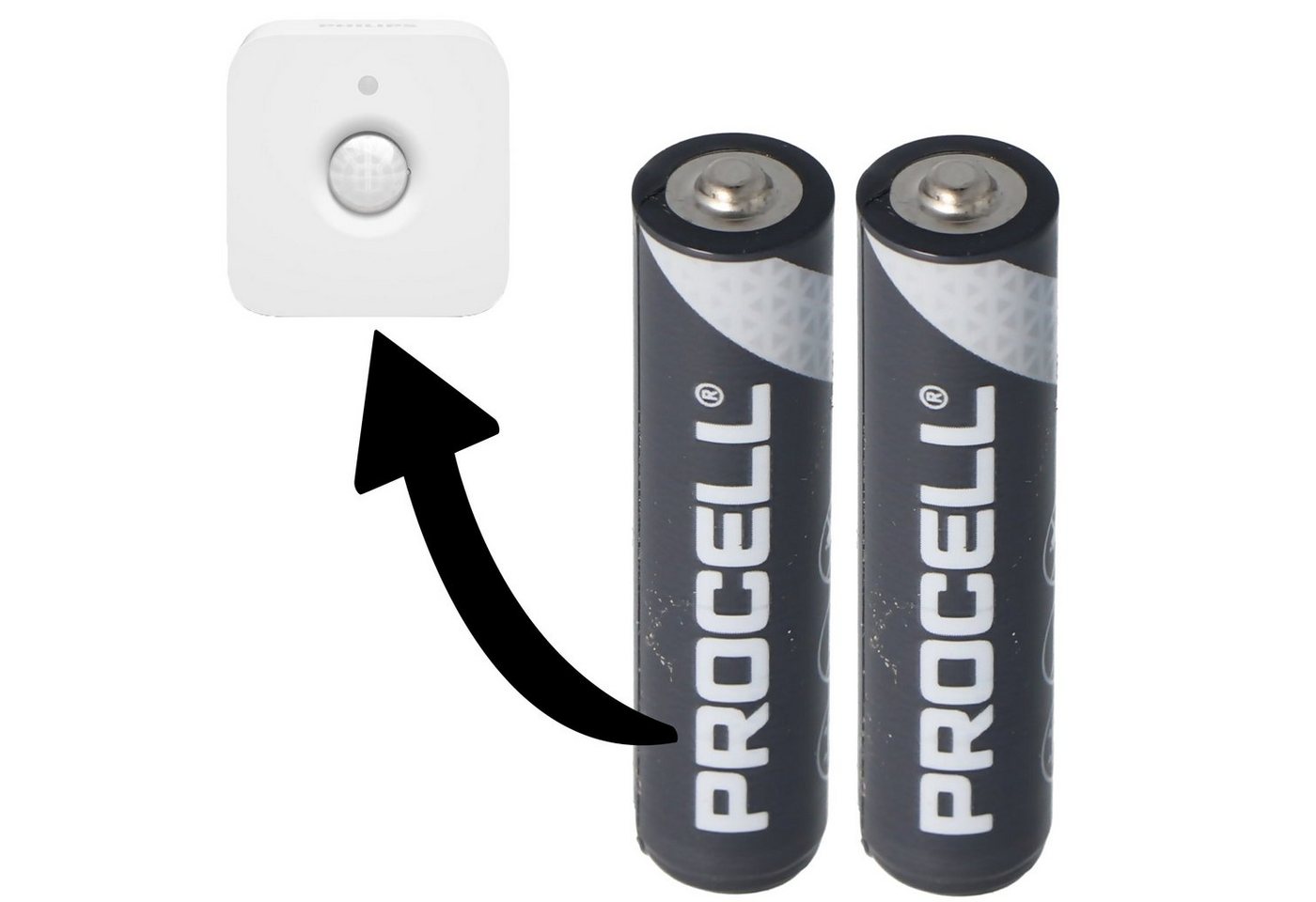Duracell Batterie passend für Philips HUE Motion Indoor Sensor 2x Duracell Pro Batterie, (1,5 V) von Duracell