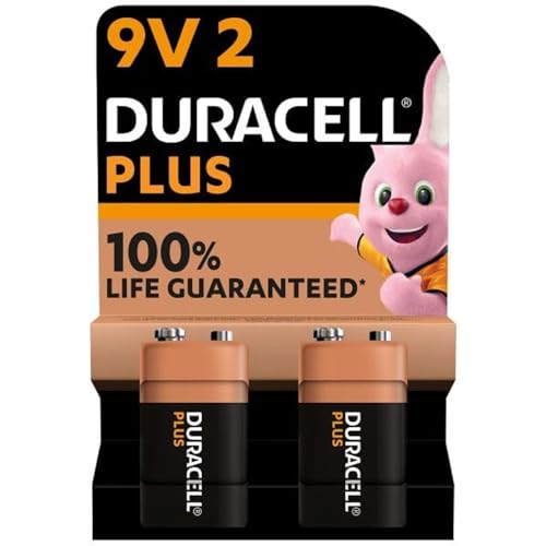 Duracell - Batterien 9 V Plus, 2 Stück, 6LR61 MX1604, Black, Lot de 2 von Duracell