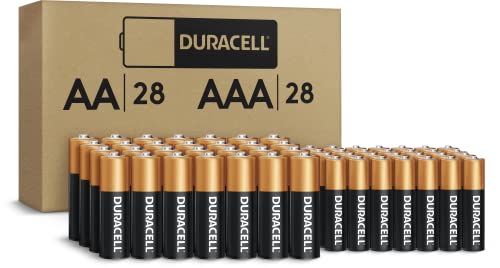 Duracell CopperTop AA + AAA Alkaline Batterien Combo Pack, langlebig, Allzweck-Doppel- und Dreifach-A-Akku, 56 Stück von Duracell