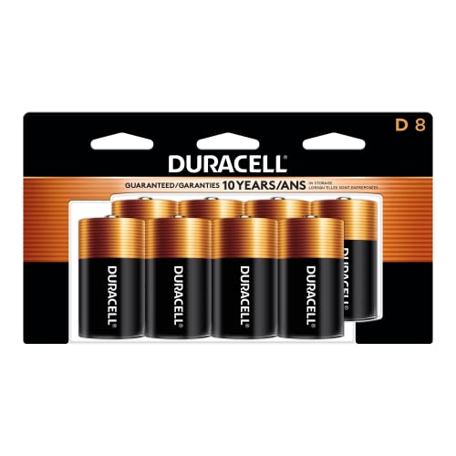 Duracell CopperTop D Alkalibatterien mit wiederverschließbarer Verpackung, langlebige Allzweck-Batterie für Haushalt und Geschäft, 8 Stück von Duracell