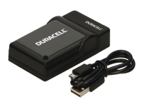 Duracell DRP5959, USB, Panasonic DMW-BLE9, BLG10, BLH7E, Schwarz, Indoor Batterieladegerät, 5 V, 5 V von Duracell