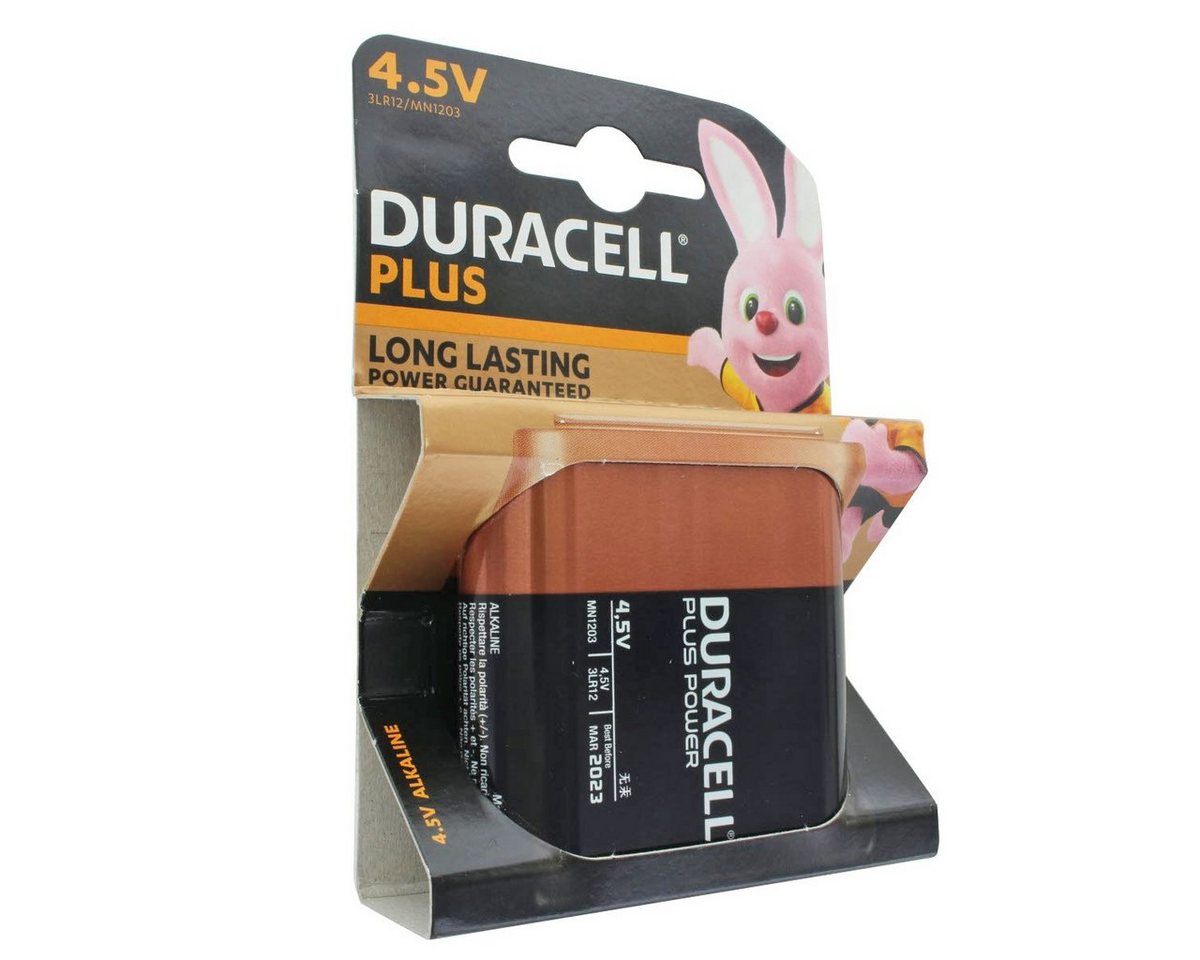 Duracell DURACELL Plus 4,5 Volt MN1203 3LR12 Flachbatterie 1er Pack, 62x22x67m Batterie, (4,5 V) von Duracell