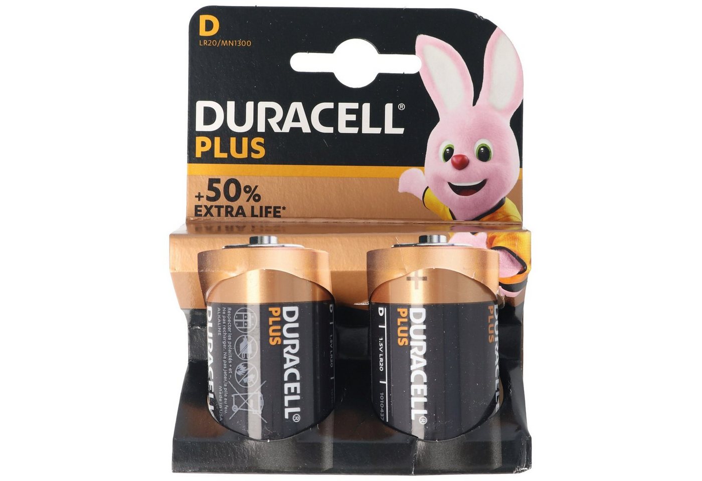 Duracell DURACELL Plus Mono/D/LR20 2er Pack Batterie, (1,5 V) von Duracell