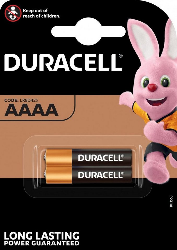 Duracell Duracell Batterie Alkaline, Security, AAAA, 1.5V Ultra, Retail Blister (2-Pack) Batterie von Duracell