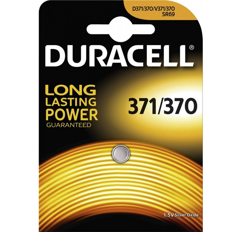 Duracell Duracell D371/D370 Knopfzellen-Batterie für Uhren. Knopfzelle, (1.5 Volt V), Hohe Zuverlässigkeit von Duracell