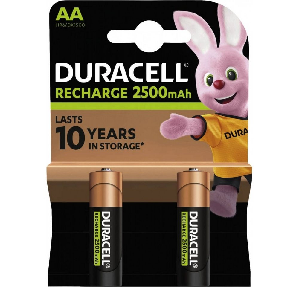 Duracell Duracell HR06 AA Akkus 2400 mAh 2er Blister Batterie, Hohe Kapazität von 2400 mAh Duracell Duracell HR06 AA Akkus 2400 mAh 2er Blister Batterie, Hohe Kapazität von 2400 mAh von Duracell
