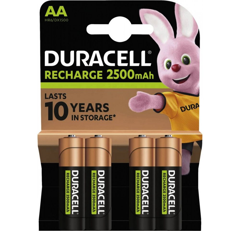 Duracell Duracell HR06 StayCharged Akku AA 2400mAh 4er Packung Handy-Akku Bezeichnung des Produkts (230 Volt V), Leicht und tragbar, ideal für unterwegs von Duracell
