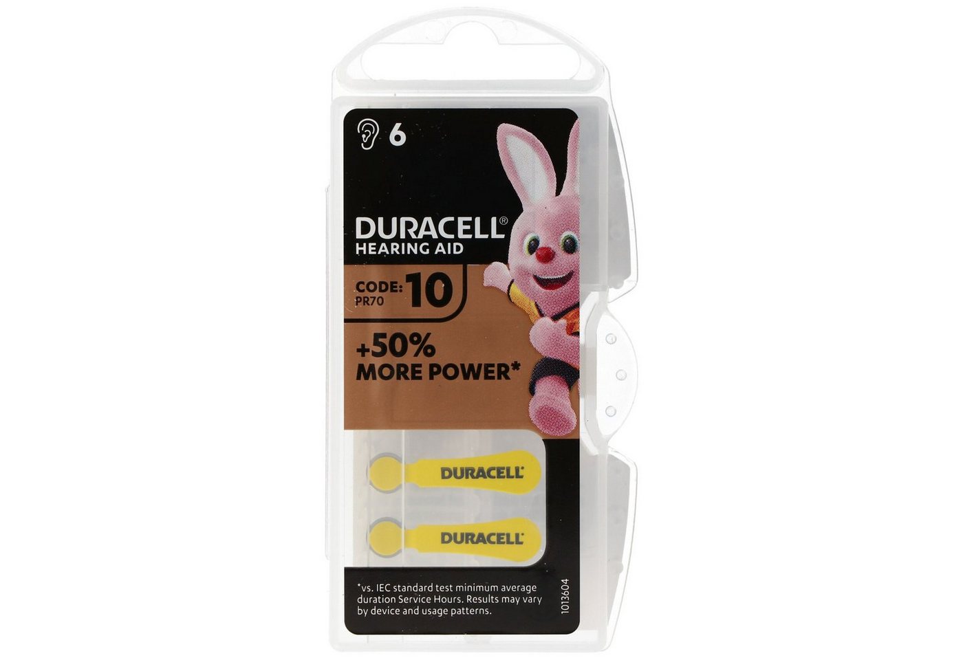 Duracell Duracell Hörgerätebatterie DA 10 AC Zn/Luft 1,4 Volt 105mAh Batterie, (1,4 V) von Duracell