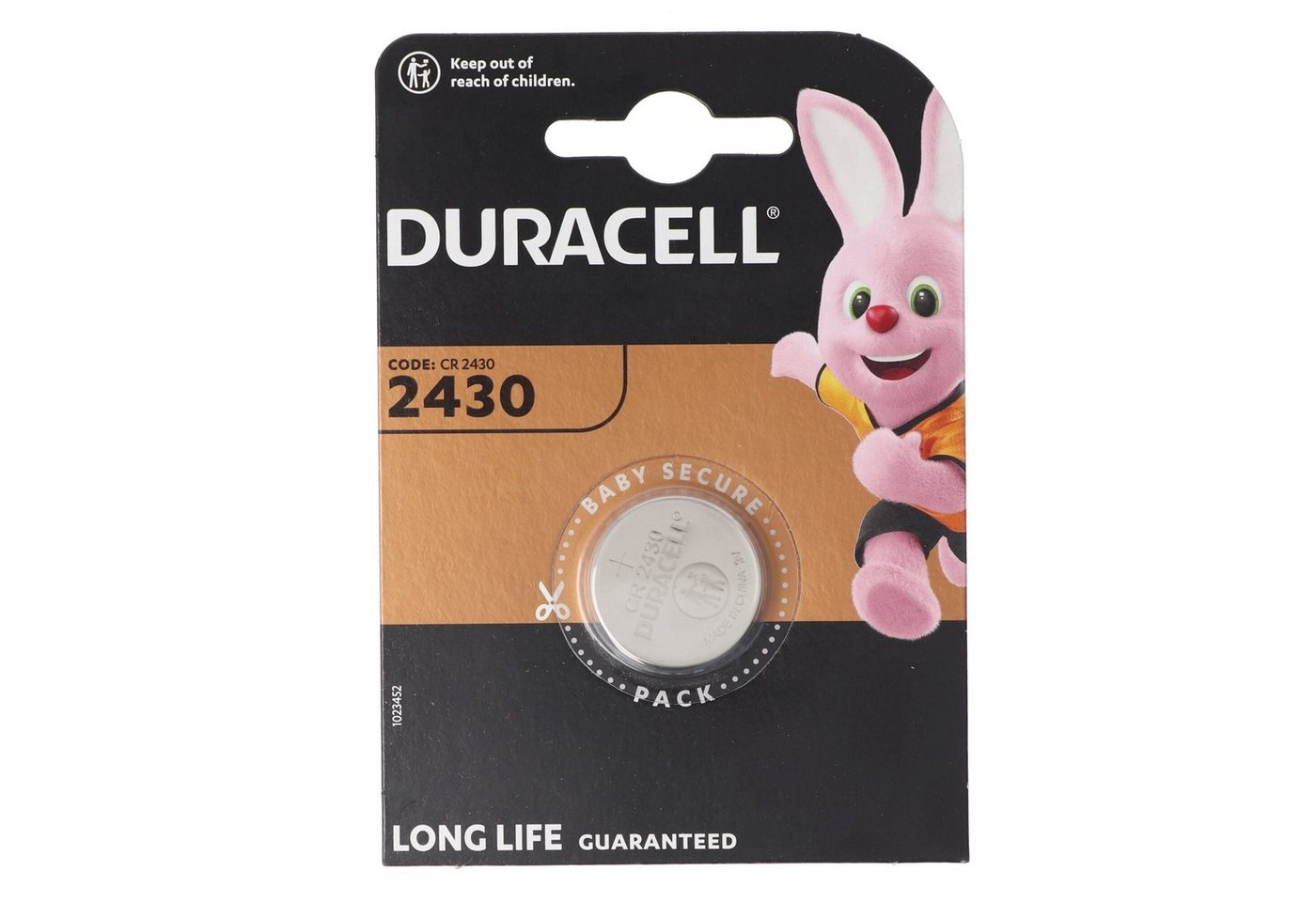 Duracell Duracell Lithium-Knopfzelle CR2430 Lithium 3Volt 285mAh Batterie, (3,0 V) von Duracell