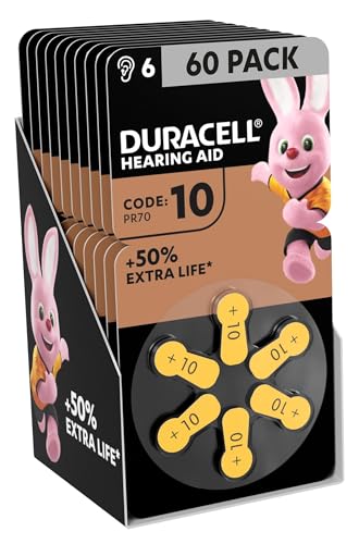 Duracell Hörgerätebatterien Größe 10, 60er Pack [Amazon exclusive] von Duracell