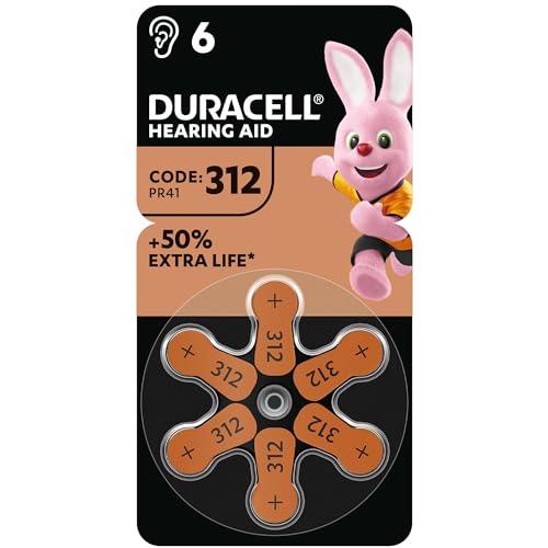 Duracell Hörgerätebatterien Größe 312, 6er Pack von Duracell