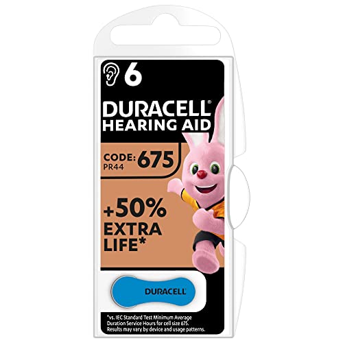 Duracell Hörgerätebatterien Größe 675, 6er Pack von Duracell