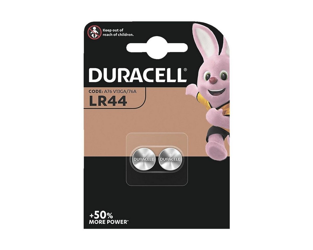 Duracell Knopfzelle, (1.5 V, 2 St), LR44, lange Lebensdauer von Duracell