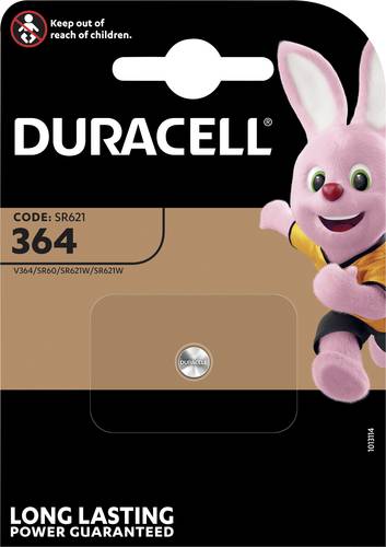 Duracell Knopfzelle 364 1.55V 1 St. 20 mAh Silberoxid SR60 von Duracell