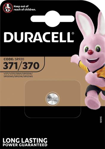 Duracell Knopfzelle 371 1.55V 1 St. 40 mAh Silberoxid SR69 von Duracell