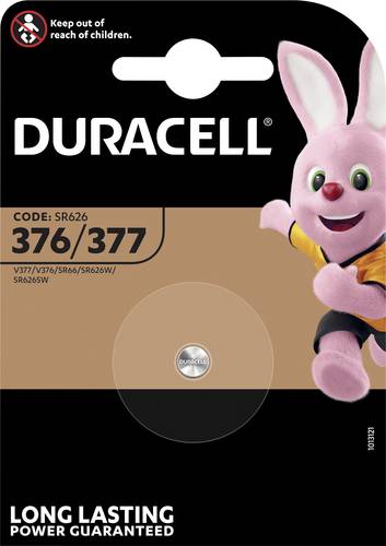 Duracell Knopfzelle 377 1.55V 1 St. 28 mAh Silberoxid SR66 von Duracell