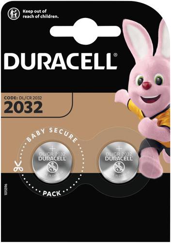 Duracell Knopfzelle CR 2032 3V 2 St. 220 mAh Lithium Elektro 2032 von Duracell