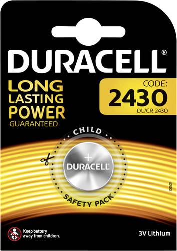 Duracell Knopfzelle CR 2430 3V 1 St. 285 mAh Lithium CR 2430 von Duracell
