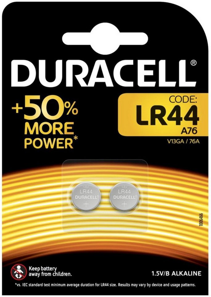 Duracell Knopfzelle Elektro LR44 2 Stück. Batterie Duracell Knopfzelle Elektro LR44 2 Stück. Batterie von Duracell