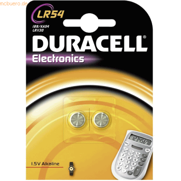 Duracell Knopfzelle Elektro LR54 2 Stück von Duracell