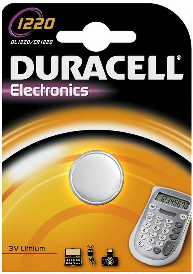 Duracell Knopfzelle Lithium CR1220 3V 38mAh Batterie Duracell Knopfzelle Lithium CR1220 3V 38mAh Batterie von Duracell