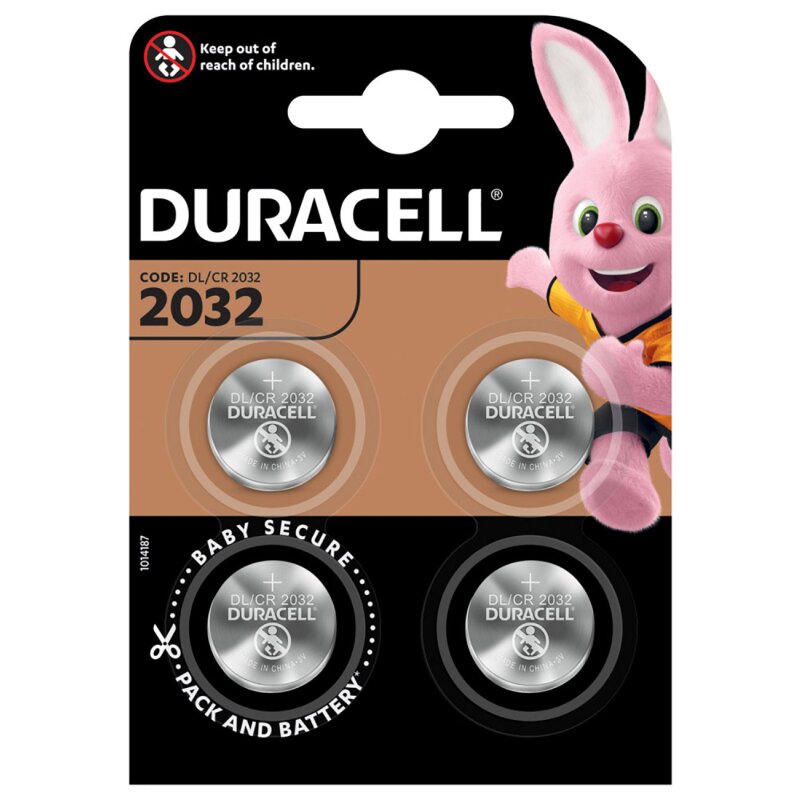 4x Duracell Lithium-Knopfzelle Batterie CR2032 Lithium 3V 4x Duracell Lithium-Knopfzelle Batterie CR2032 Lithium 3V von Duracell