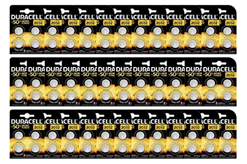 Duracell Lithium-Knopfzellen CR2032, 3 V, Box mit 36 Blisterpackungen mit 4 Batterien (insgesamt 144 Batterien) von Duracell