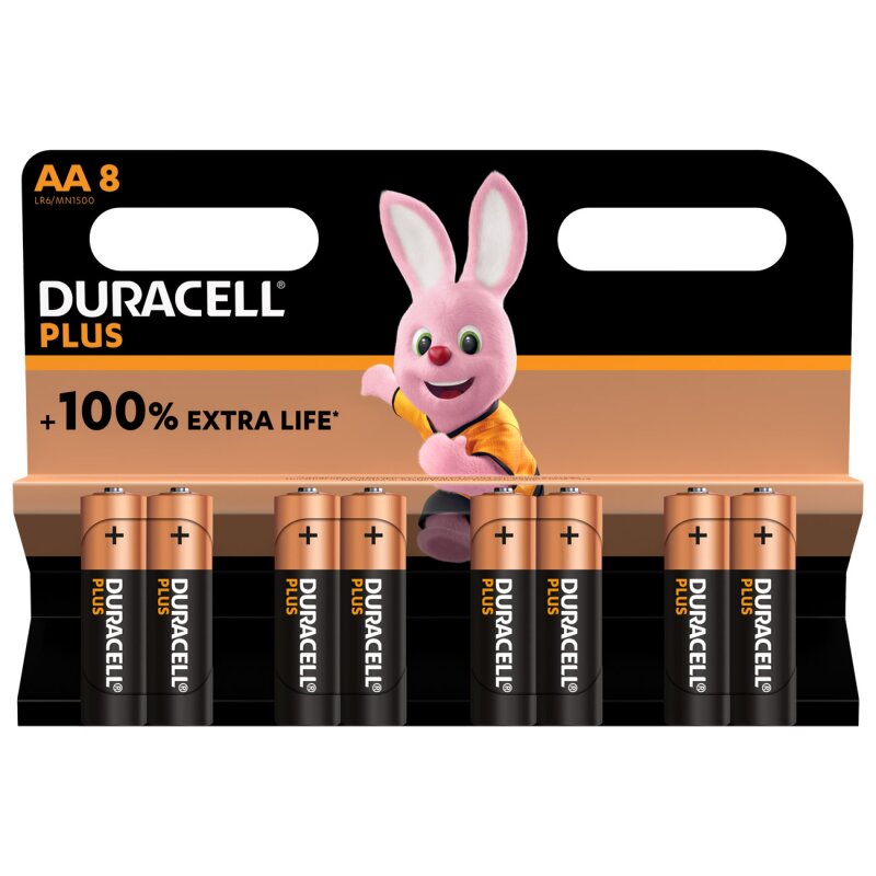 Duracell MN1500 Plus Mignon Batterie 1,5V 8er Blister von Duracell