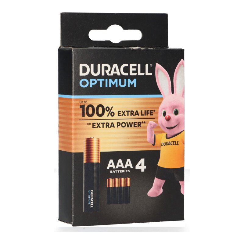 Duracell MN2400 AAA Micro Batterie Optimum 4er Blister von Duracell