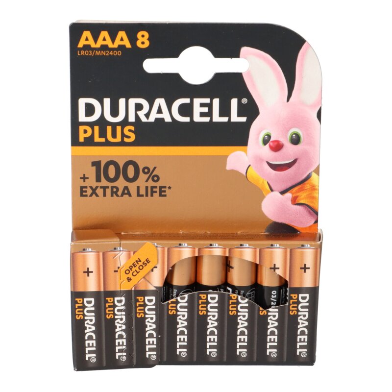 Duracell MN2400 Plus Micro Batterie 1,5V 8er Blister von Duracell