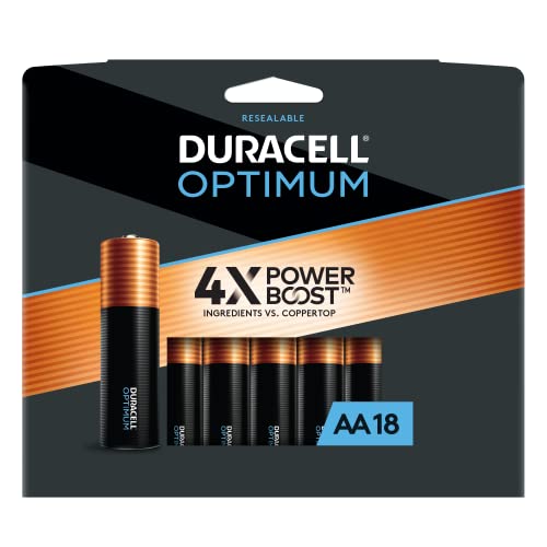 Duracell Optimum AA Batterien | 18er Pack | Lasting Power Double A Batterie | Wiederverschließbares Paket zur Aufbewahrung | Alkaline AA Batterie ideal für Haushalt und Büro Geräte von Duracell