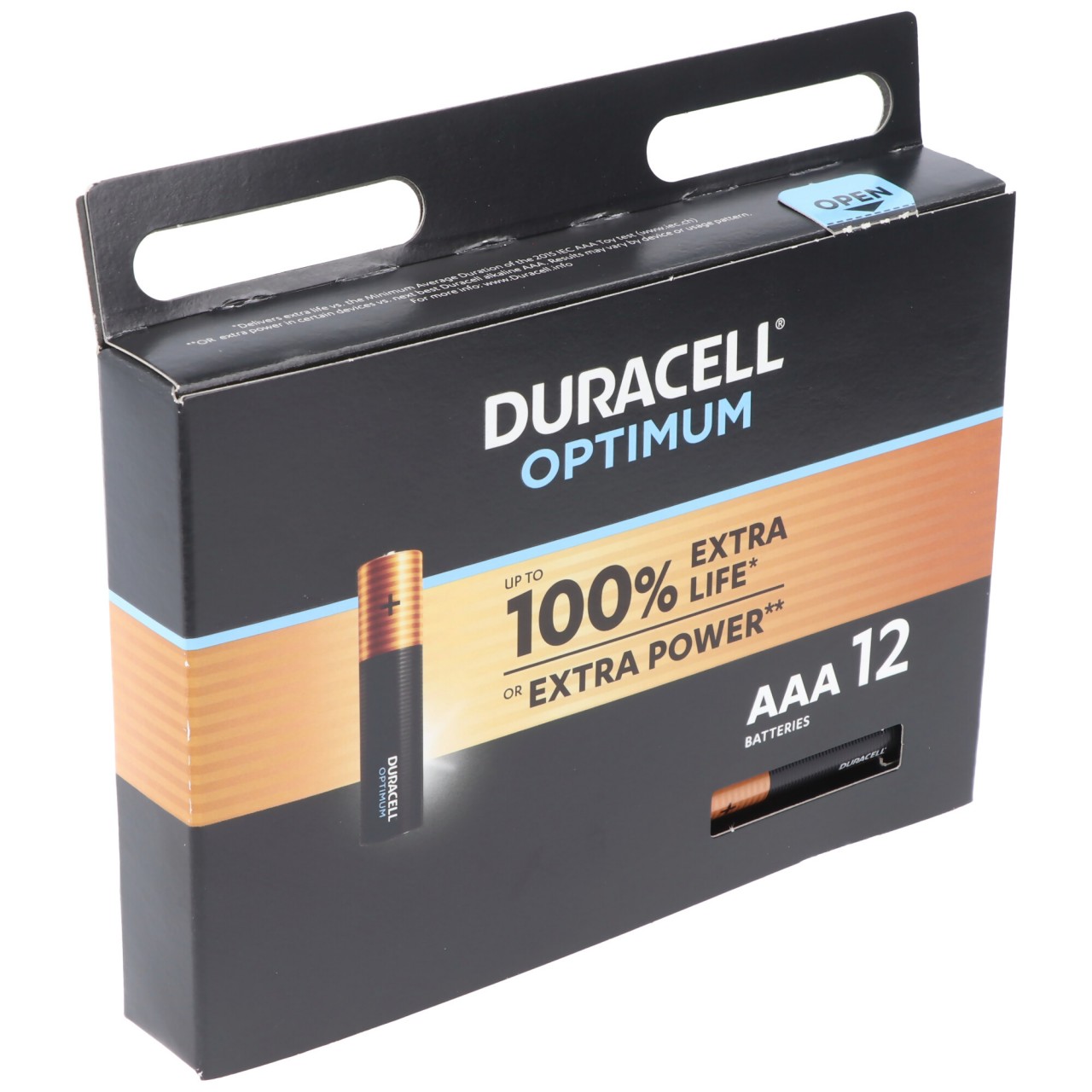 Duracell Optimum AAA Mignon Alkaline-Batterien, 1.5V LR03 MX2400, 12er-Pack Duracell Optimum AAA Mignon Alkaline-Batterien, 1.5V LR03 MX2400, 12er-Pack von Duracell