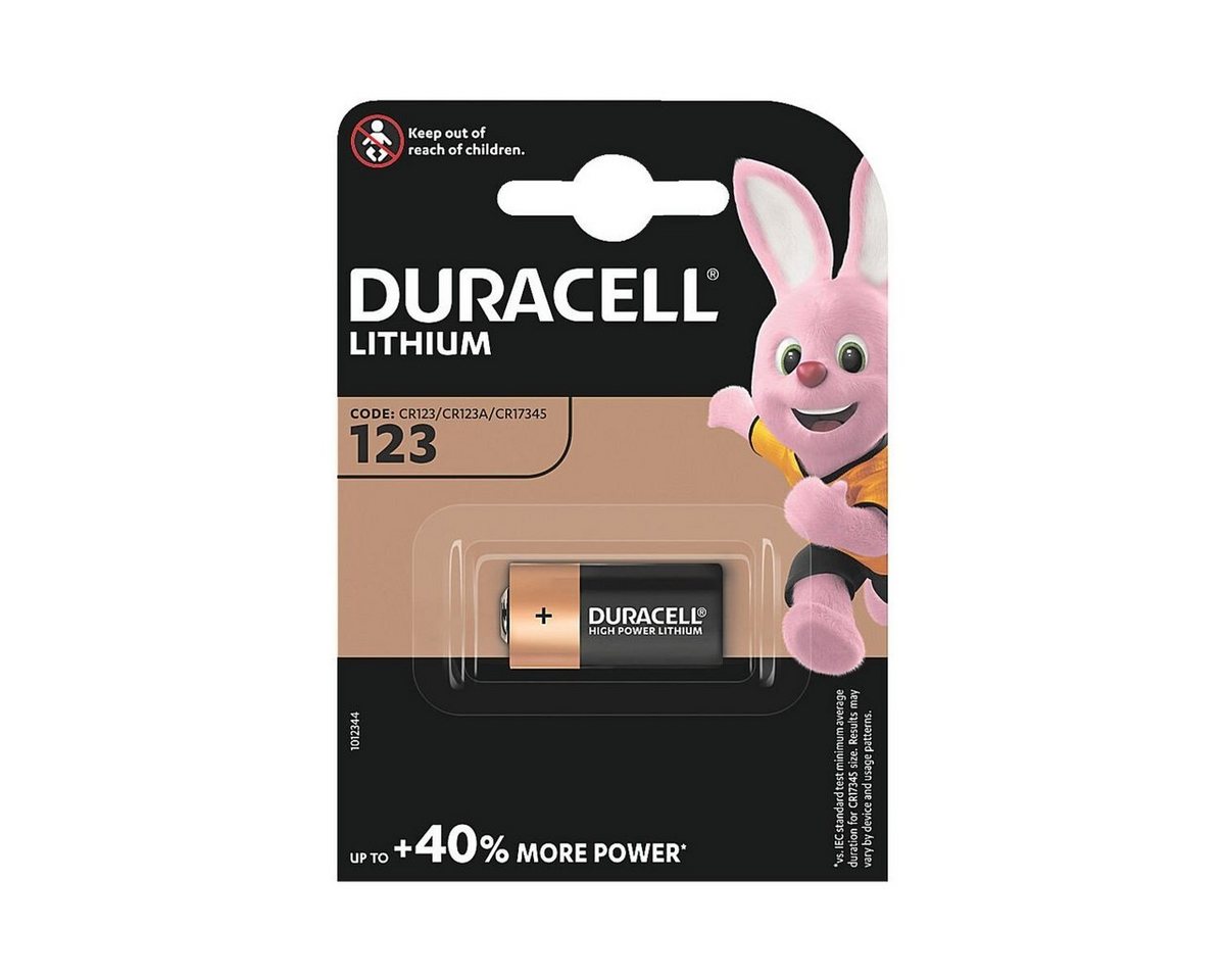 Duracell Photo Lithium Ultra Fotobatterie, (3 V, 1 St), 123 / / CR123 / CR123A / CR17345, 3 V, Lithium von Duracell