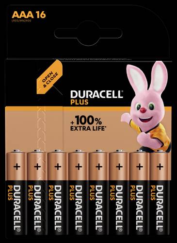 Duracell Plus-AAA CP16 Micro (AAA)-Batterie Alkali-Mangan 1.5V 16St. von Duracell