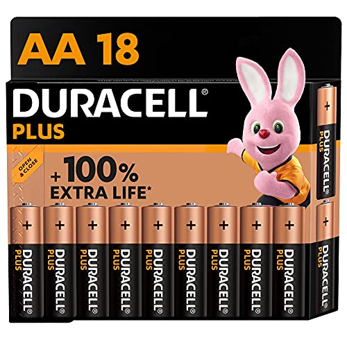 Duracell Plus Batterien AA, 18 Stück, langlebige Power, AA Batterie für Haushalt und Büro [Amazon exclusive] von Duracell