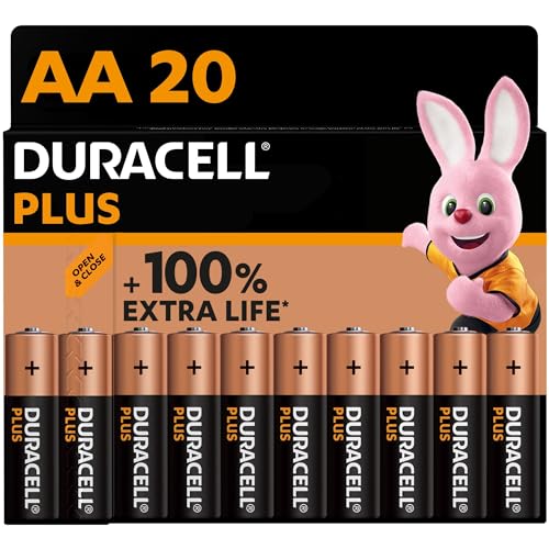 Duracell Plus Batterien AA, 20 Stück, langlebige Power, AA Batterie für Haushalt und Büro von Duracell