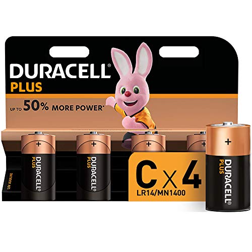 Duracell Plus C Baby Alkaline Batterien LR14, 4er Pack von Duracell