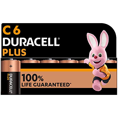 Duracell Plus C Batterien, LR14, 6 Stück, Duracell Batterien C für Alltagsgeräte [Amazon Exclusive] von Duracell