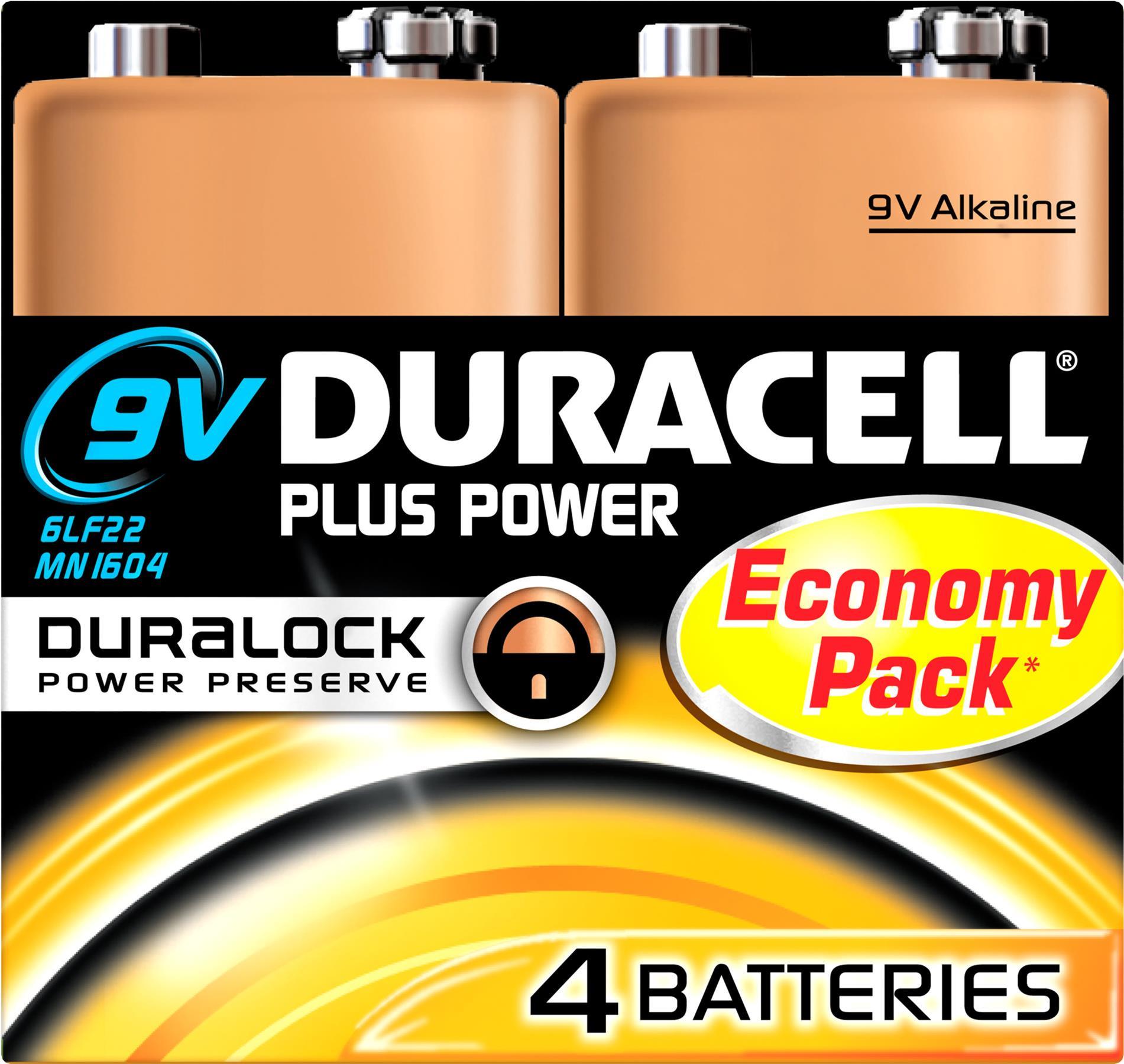 Duracell Plus Power Einwegbatterie 9V Alkali (142305) von Duracell