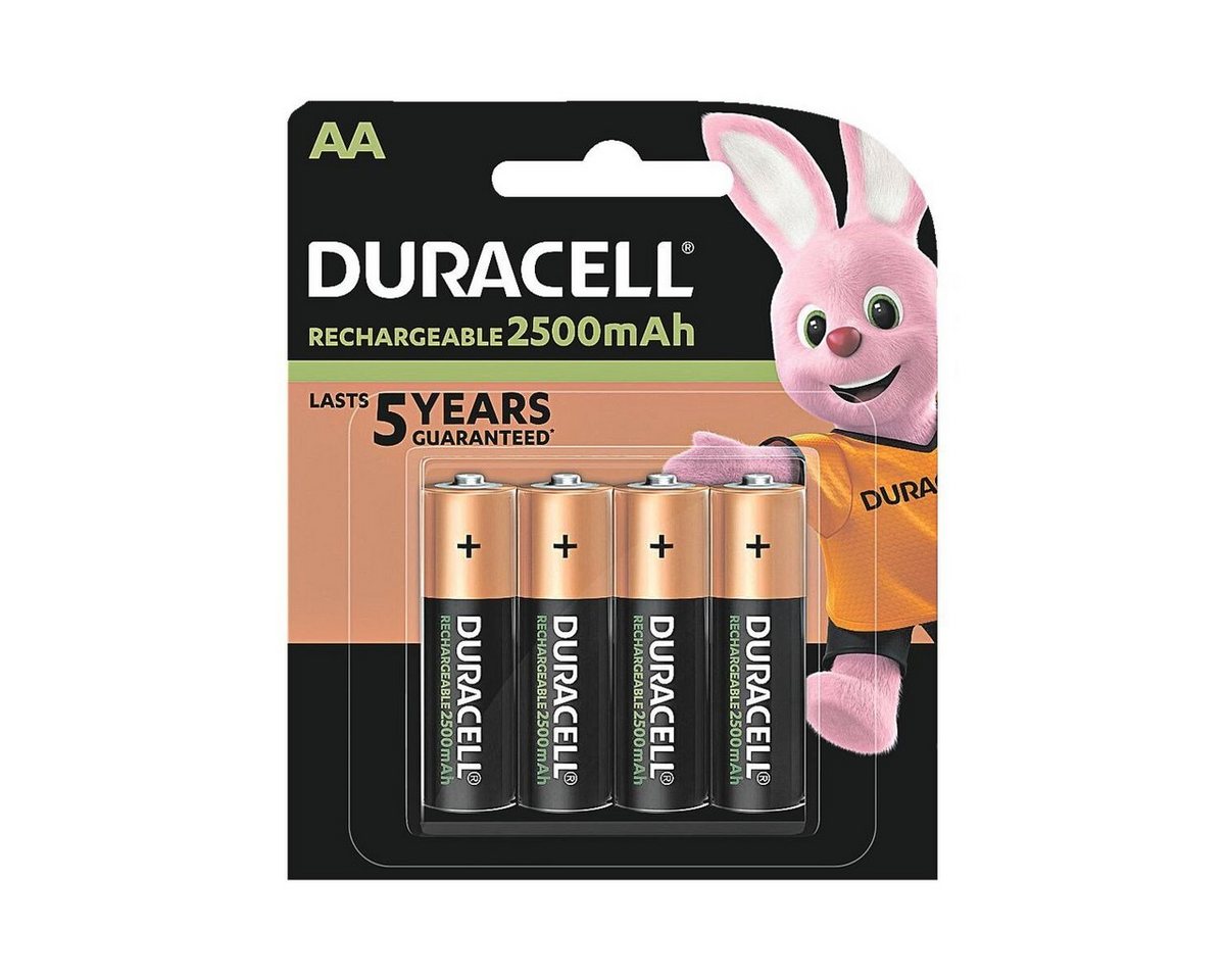 Duracell Precharged Akku (4 St), AA, mehrere 1000x wiederaufladbar von Duracell
