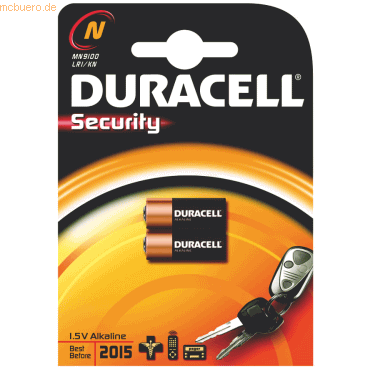 Duracell Sicherheitsbatterie LR1 1,5V 88mAh VE=2 Stück von Duracell