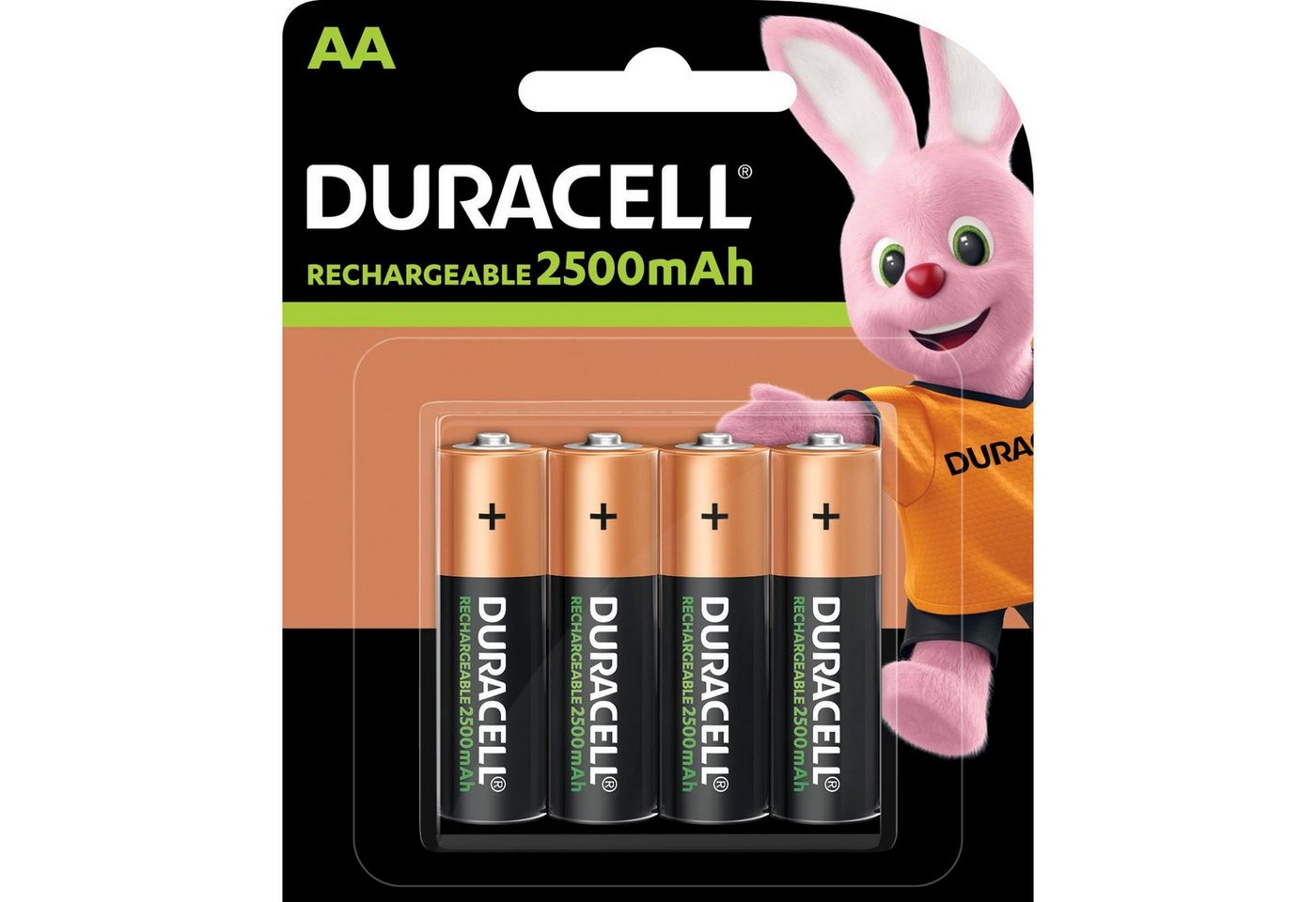 Duracell Duracell StayCharged, Akku, (4 Stück, AA) Akku (1,2 V V) von Duracell